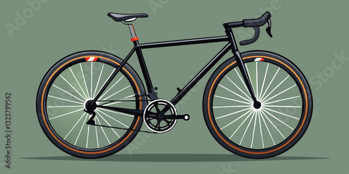 black racing sport road racer bike bicycle racer isolated