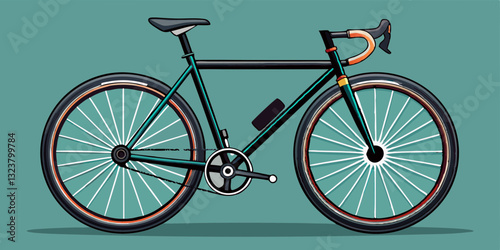 black racing sport road racer bike bicycle racer isolated