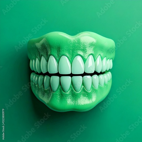 Green Tooth, Medical 3D Illustration