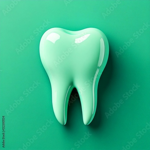 Green Tooth, Medical 3D Illustration