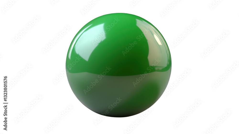 green sphere ball 3d render icon isolated on white background green sphere ball 3d render icon isolated on white background