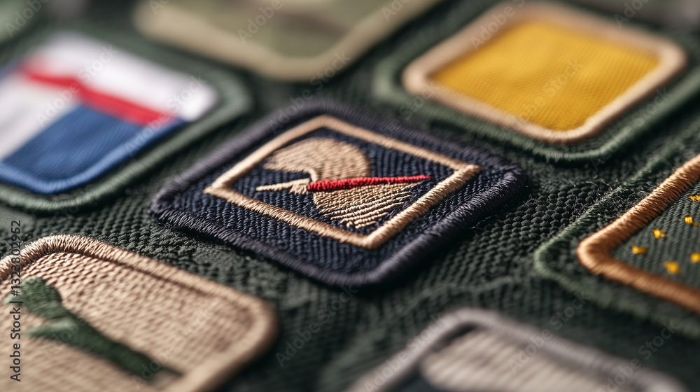 Fototapeta premium A comprehensive guide to military patches and their significance