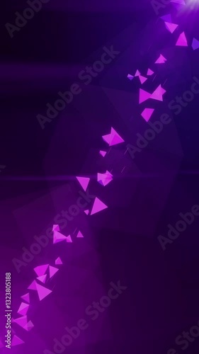 portrait purple floating crystals with gradient backgrounds and 3d cubes background animation