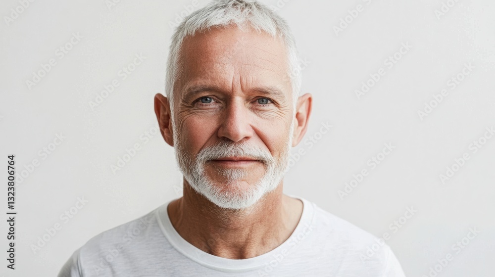 Serene Wisdom: A captivating portrait of a distinguished, mature man with a silver beard and kind eyes. A testament to the beauty of aging, reflecting a life well-lived. Serene Wisdom: A captivating portrait of a distinguished, mature man with a silver beard and kind eyes. A testament to the beauty of aging, reflecting a life well-lived.