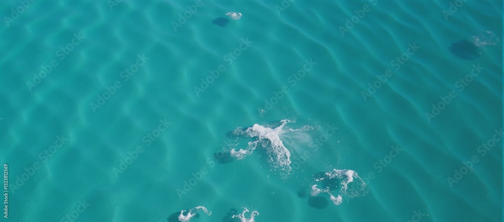 Fototapeta premium Turquoise ocean waves in an abstract 169 AR setting with splashes and foam for textured backdrop Job ID e448ebd5a92242f6a78913ddfe95c17d