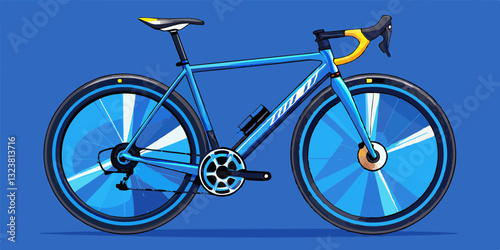 blue carbon racing sport road racer bike bicycle racer isolated
