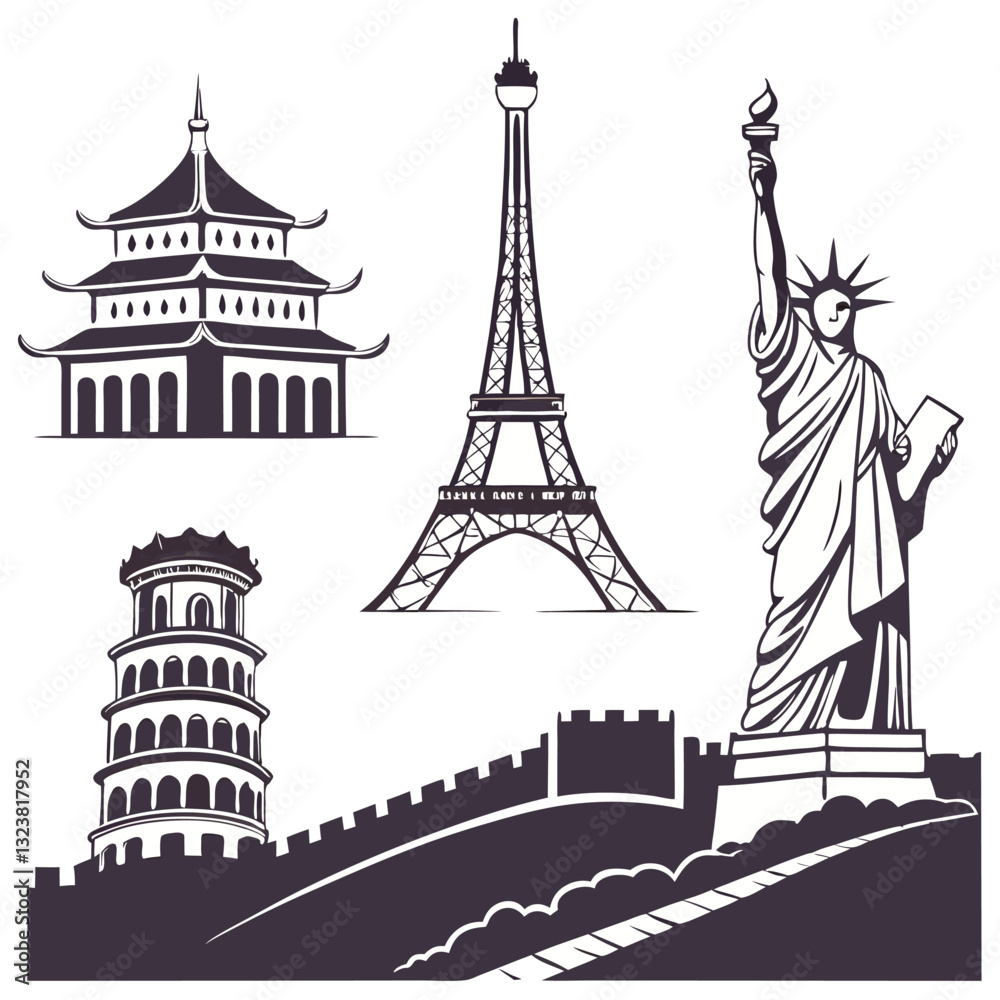 Obraz premium Paris Vector Design Eps Free