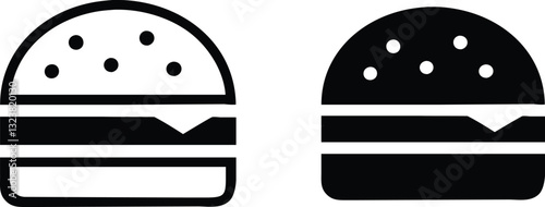 Burger icon set. cheese burger Symbol. hamburger sign. Burger icon.