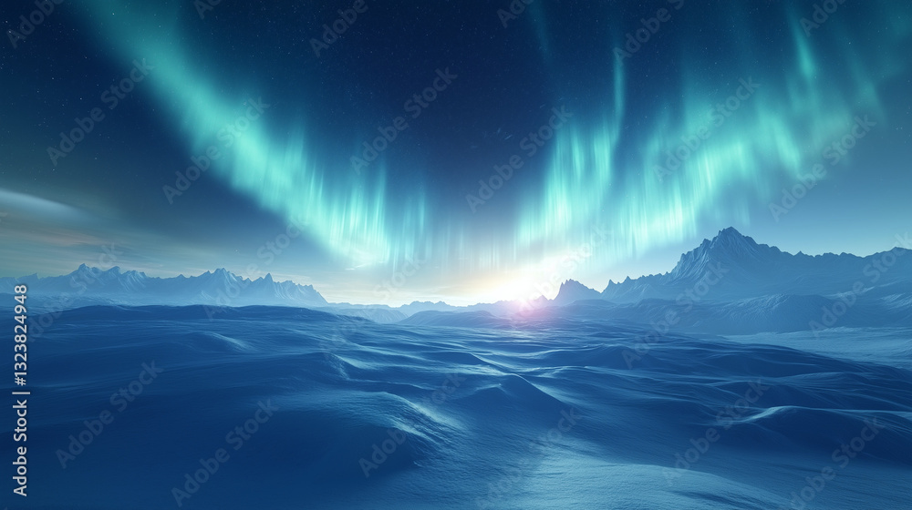 Fototapeta premium Frozen Arctic Dunes – Icy Desert Background