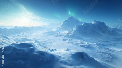 Wallpaper Mural Frozen Arctic Dunes – Icy Desert Background Torontodigital.ca