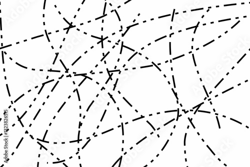 Scribble line dashed background. Line dashed chaotic wallpaper. Spider web from messy line dash art wallpaper