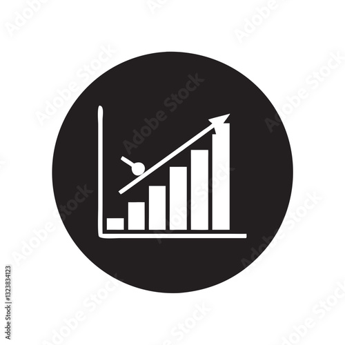 Rising graph with clock