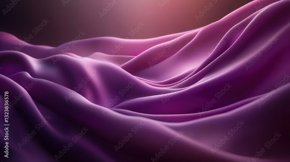 Obraz premium Abstract fabric waves in soft purple hues with smooth, elegant folds