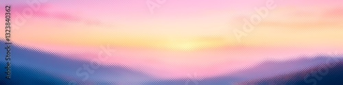 Wallpaper Mural Abstract sunset landscape with dotted texture pattern and gradient from pink to orange to blue tonesGenerative AI creative textured background  Torontodigital.ca