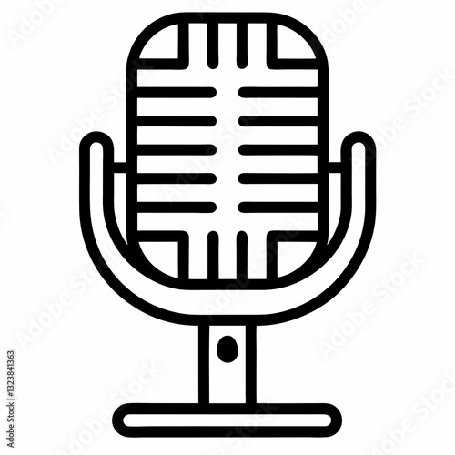 microphone icon vector illustration