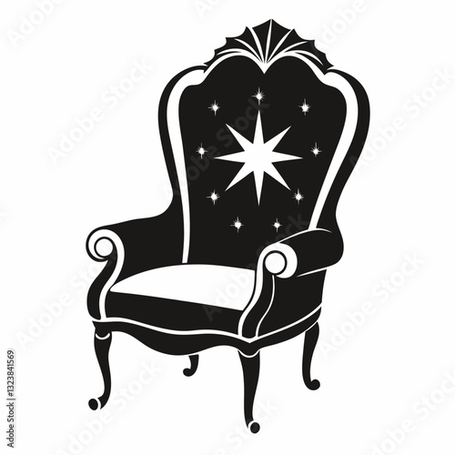 classic armchair isolated on white