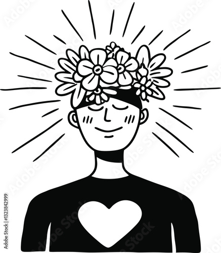 a-happy-person-with-joyful-thoughts-and-love-in-hi (10).eps