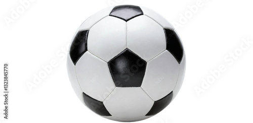  Classic Black and White Soccer Ball Isolated on Transparent Background  

