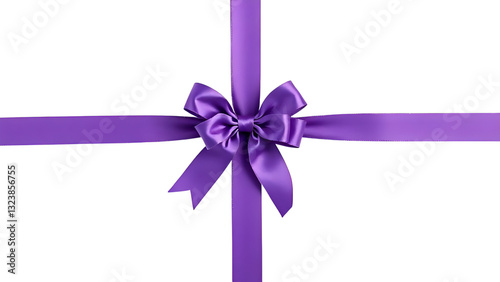 purple ribbon bow