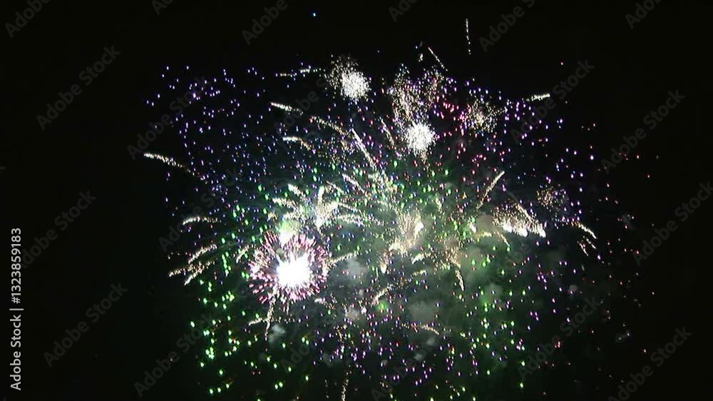fireworks explosion effect on alpha background