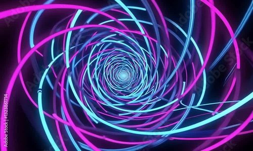 Neon Spiral Tunnel