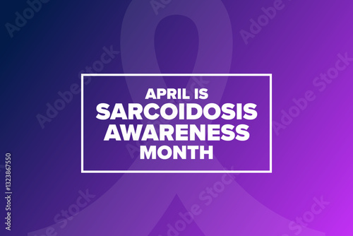 Obraz na płótnie April is Sarcoidosis Awareness Month. Template for background, banner, card, poster with text. Vector EPS10 illustration. w salonie
