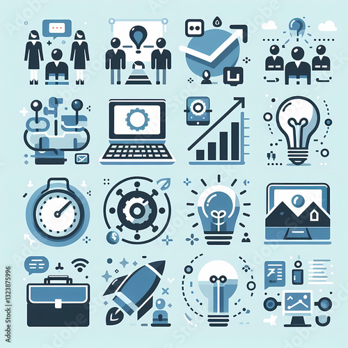 Modern Business Vector Icons: Create a set of sleek and professional vector icons 