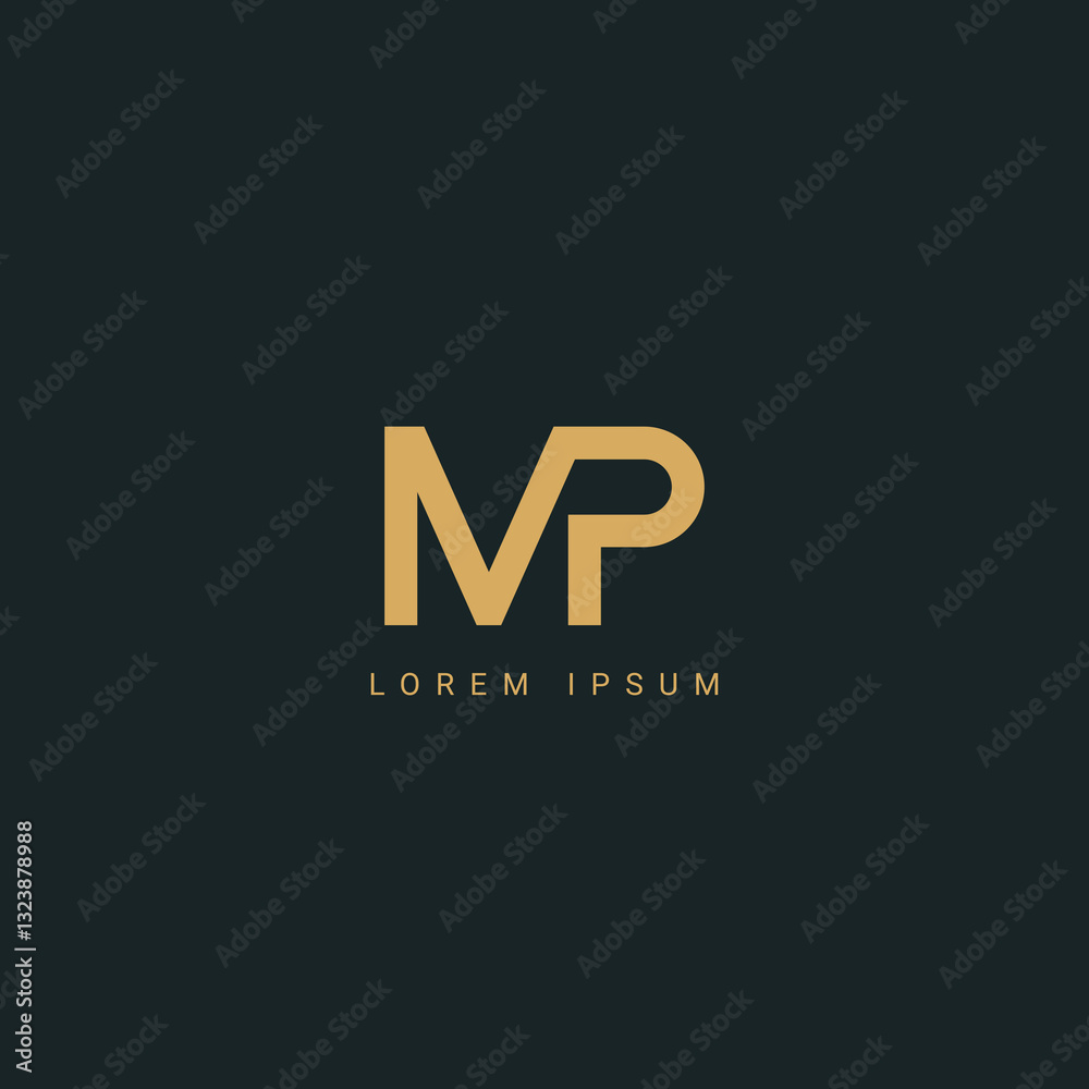 MP Alphabet letters Initials Monogram logo PM, M and P MP Alphabet letters Initials Monogram logo PM, M and P