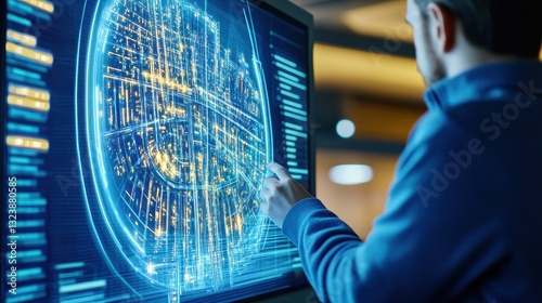 Data Visualization On Circular Futuristic Display