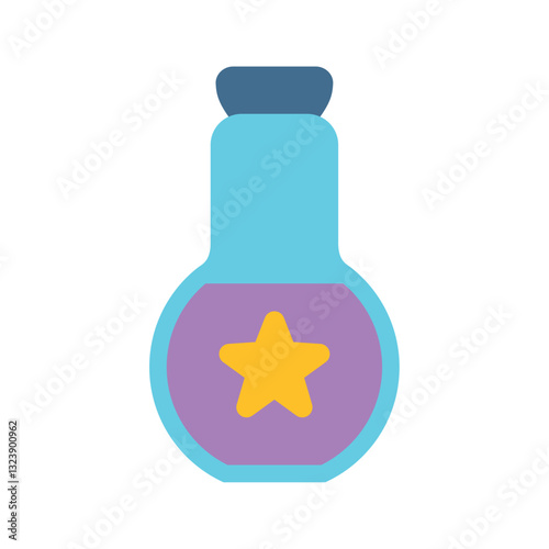 Vector image of a potion flask icon with a white background