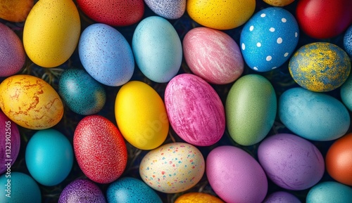Wallpaper Mural Colorful Easter Eggs Background with Various Unique Patterns and Colors Torontodigital.ca