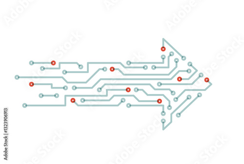 Abstract arrow direction. Technology background