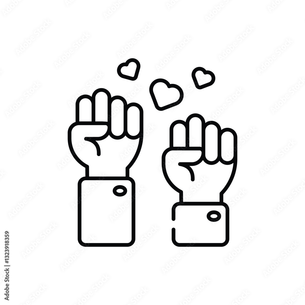 Fototapeta premium Solidarity Vector icon