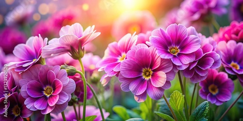 Pink Purple Flowers Floral Background