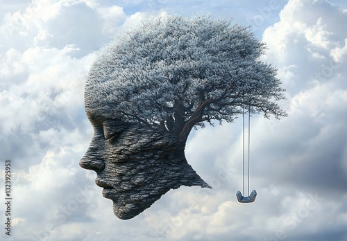 Solitude Loneliness Emotional Reflection Introspection Mental Health Isolation Swing Tree