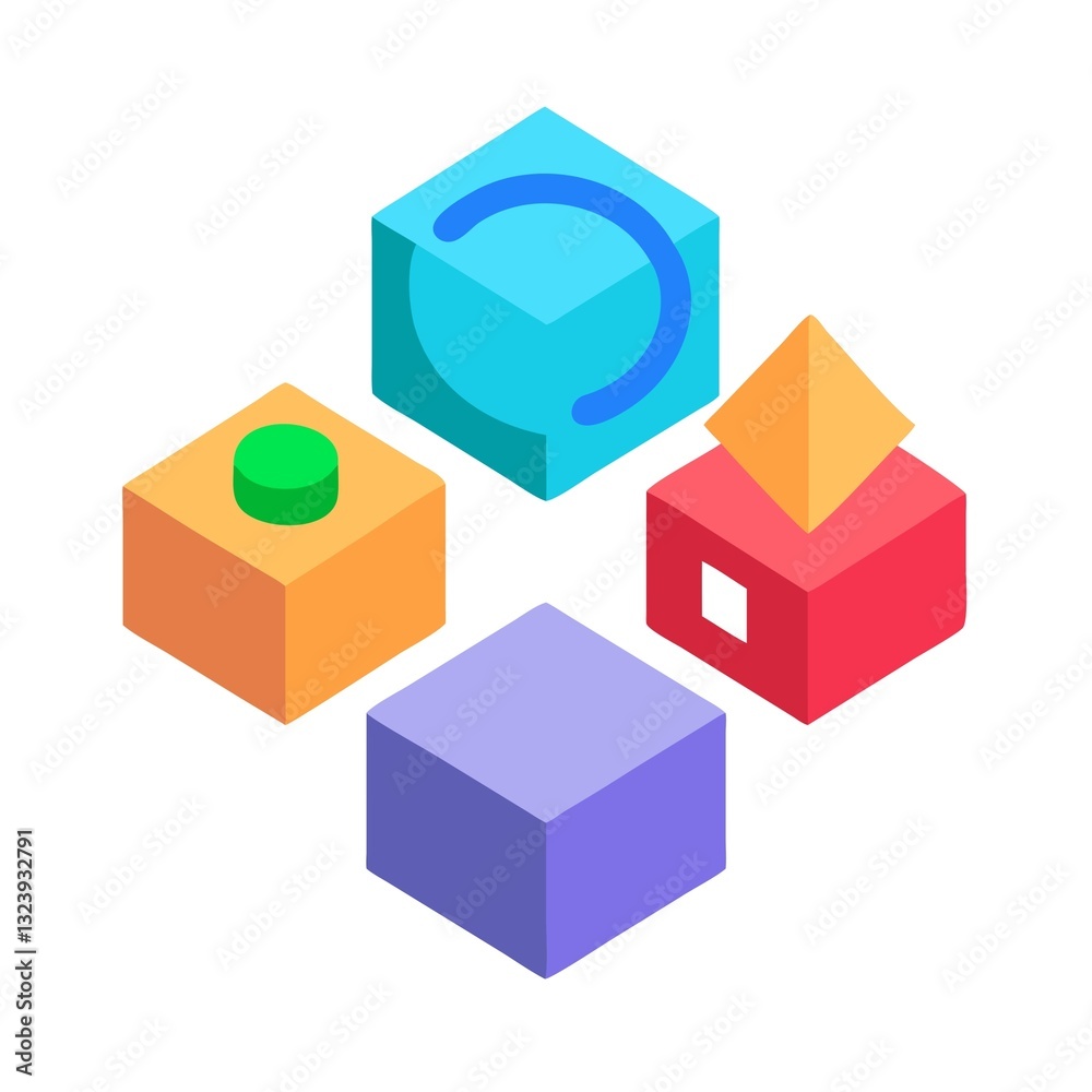 Obraz premium 3D Style Icons 