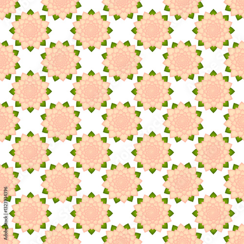 Elegant Lotus Flower Vector Seamless Pattern – High-Quality Digital Paper for Textile, Wallpaper, and Graphic Design
