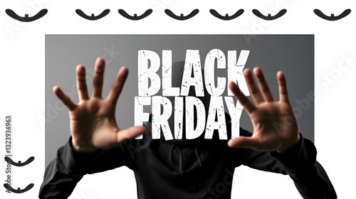 Creative strange template collage of headless person human raise hands yp advertising black friday halloween party promotion