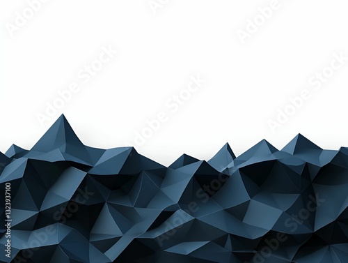 Abstract background polygonal edgy concept. Abstract dark blue geometric mountain design.