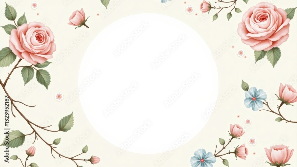 Delicado papel tapiz de inspiración floral pintado a mano que presenta rosas florecientes con pétalos suaves y aterciopelados en tonos vintage con espacio en blanco
Delicado papel tapiz de inspiración floral pintado a mano que presenta rosas florecientes con pétalos suaves y aterciopelados en tonos vintage con espacio en blanco