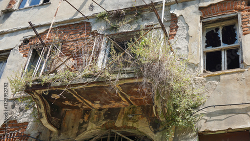 abandoned house in balat, istanbul, turkey