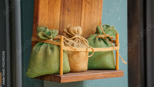 christmas decoration on wooden background