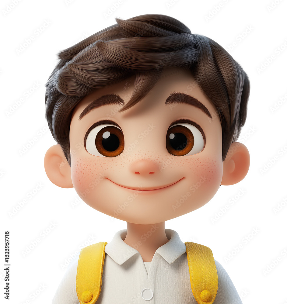 Happy boy with bright eyes