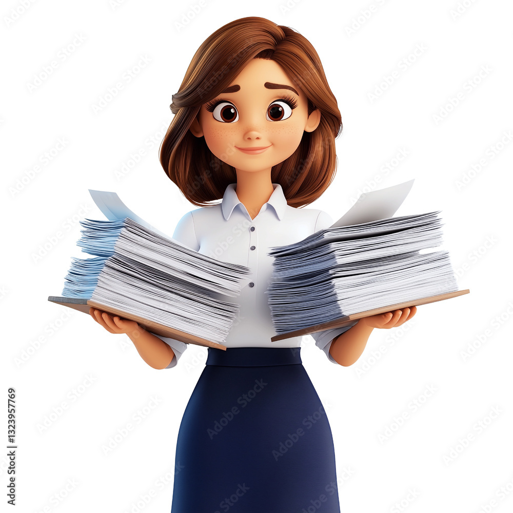 Professional woman holding documents