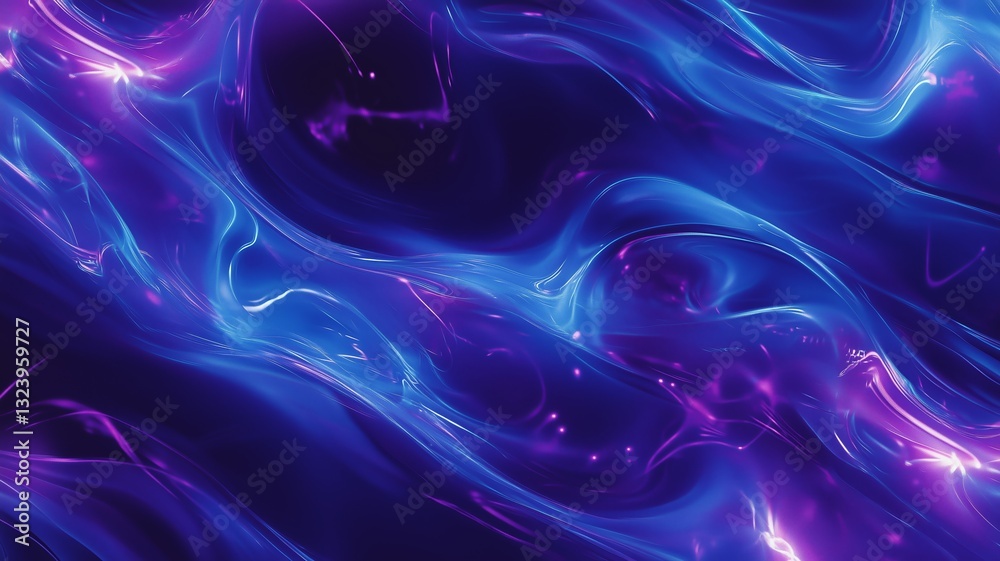 Obraz premium A glowing electric blue and purple background with futuristic circuit patterns and digital textures