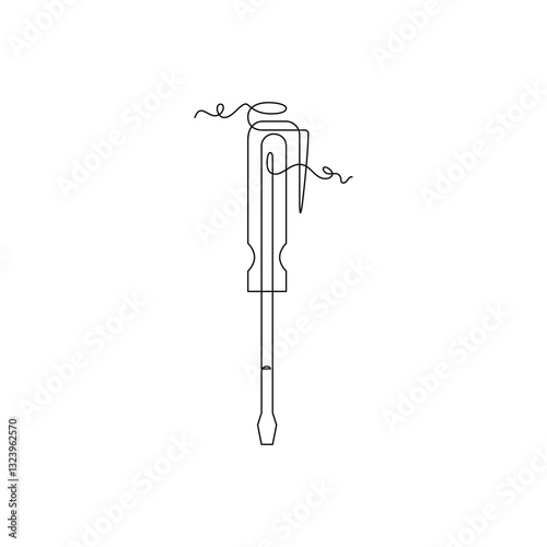 one line art Tester tool vector illustration. line art, one continuous line, simple, hand drawn and sketch style. for icons, symbols, signs or logos