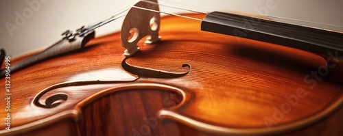 Detailed view shows the body and parts of a stringed instrument