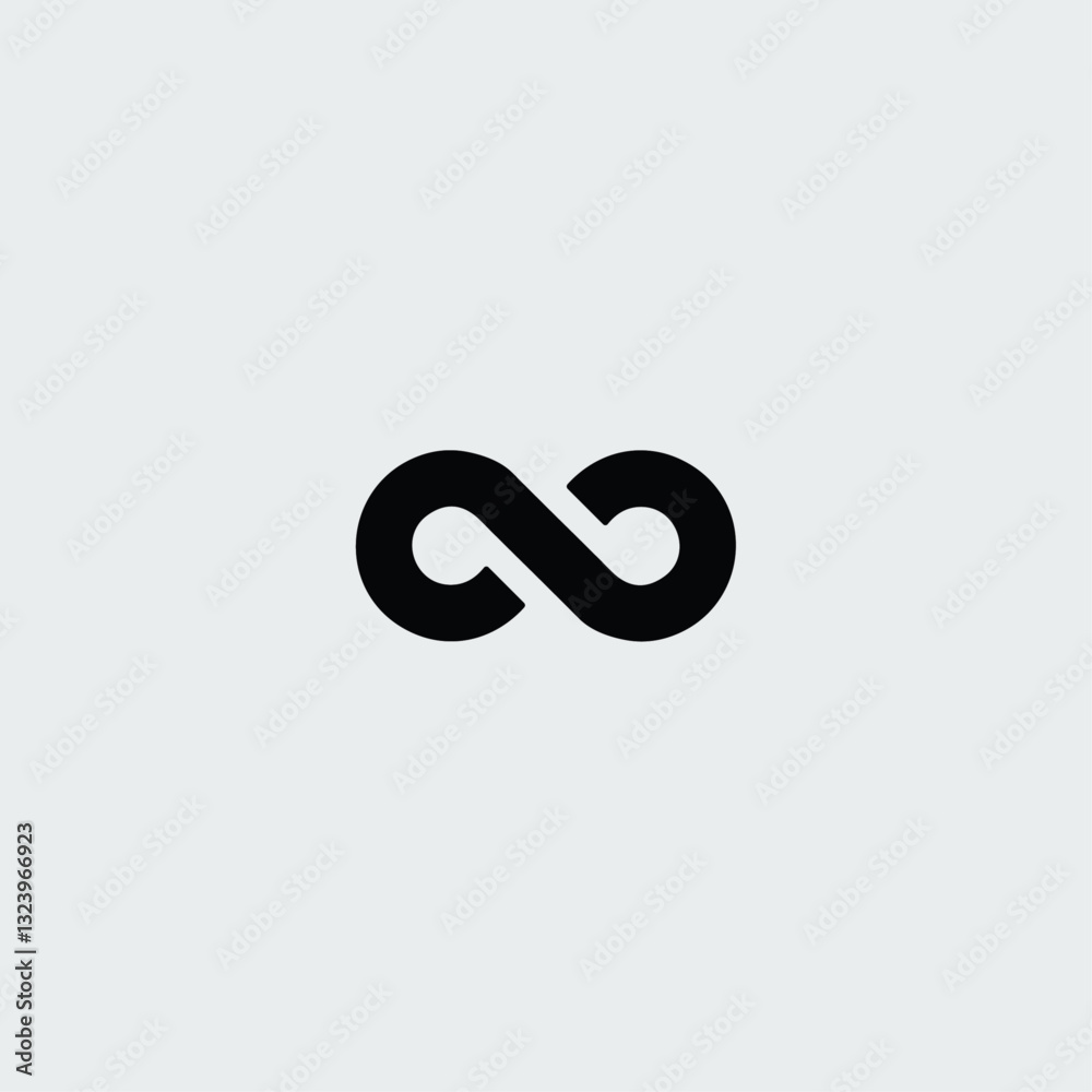 Infinity icon logo flat vector design Infinity icon logo flat vector design