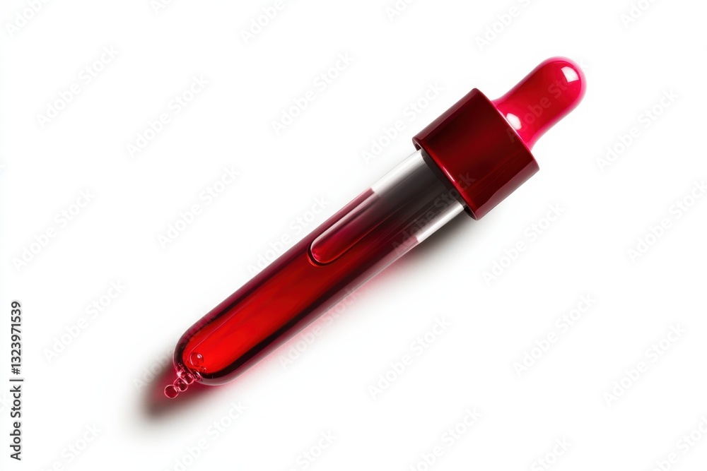 Peptide serum dropper, isolated on white background, top view, high contrast, commercial product photography, e-commerce showcase Peptide serum dropper, isolated on white background, top view, high contrast, commercial product photography, e-commerce showcase