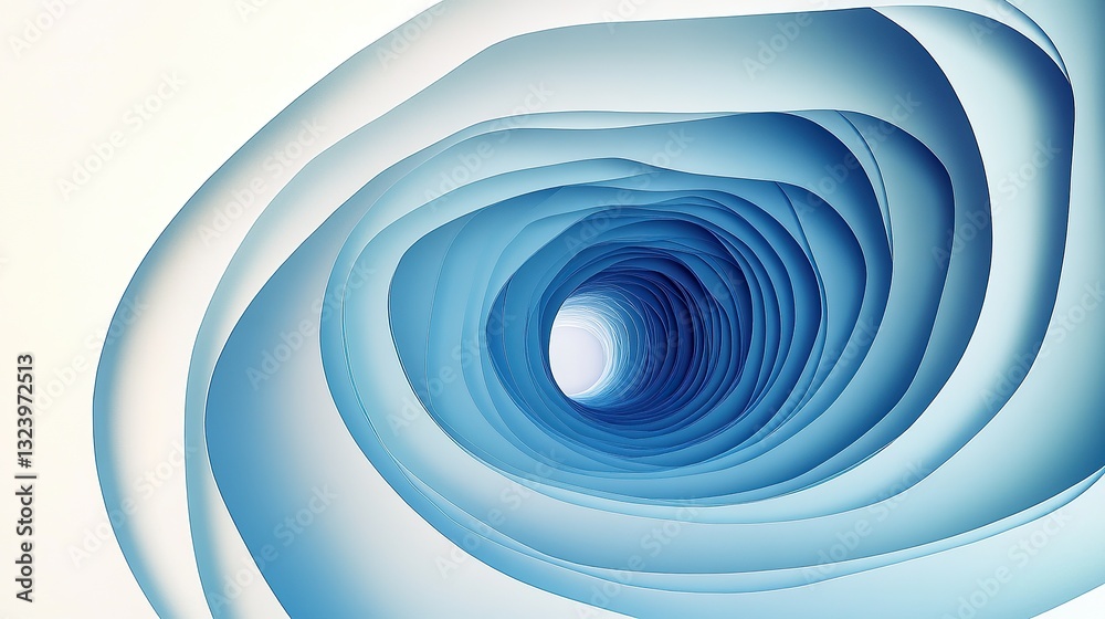 Fototapeta premium A paper cut-out tunnel effect